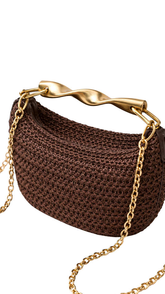 Bolso Capri – Diseño de paja media luna veraniego | Kprichic