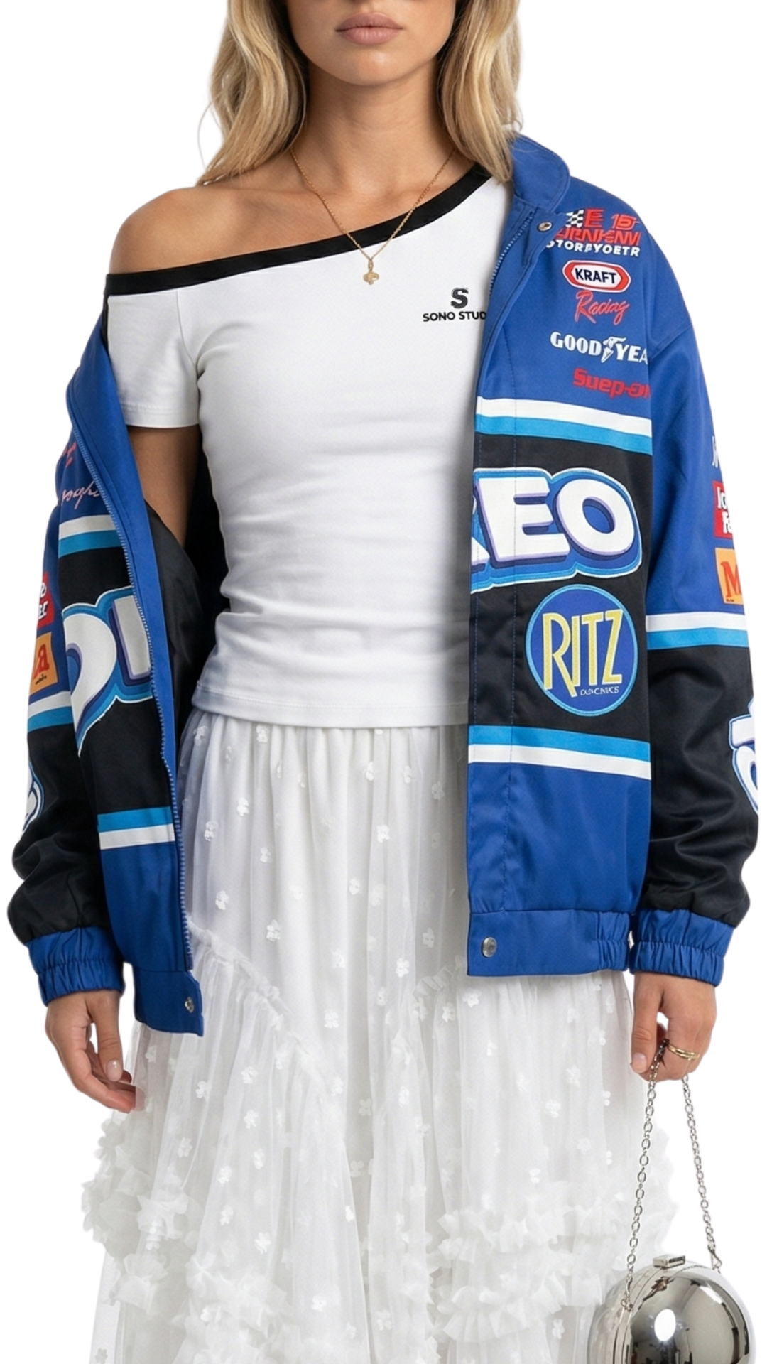 Chaqueta Velocity Racing – Estilo varsity urbano con cremallera | Kprichic