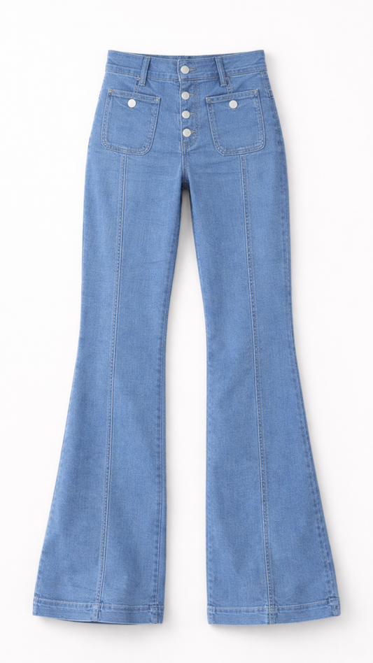 Jeans Dakota – Vaqueros acampanados de tiro alto | Kprichic
