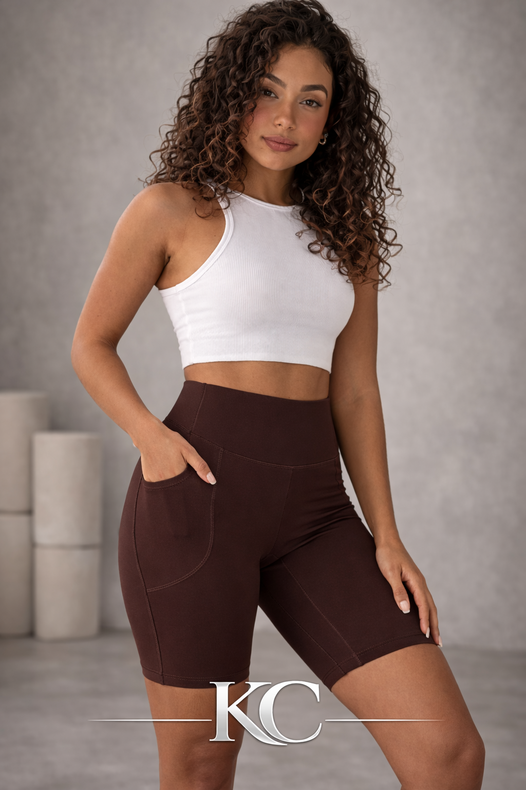 Short deportivo de cintura alta para mujer – Yoga & Fitness | Kprichic