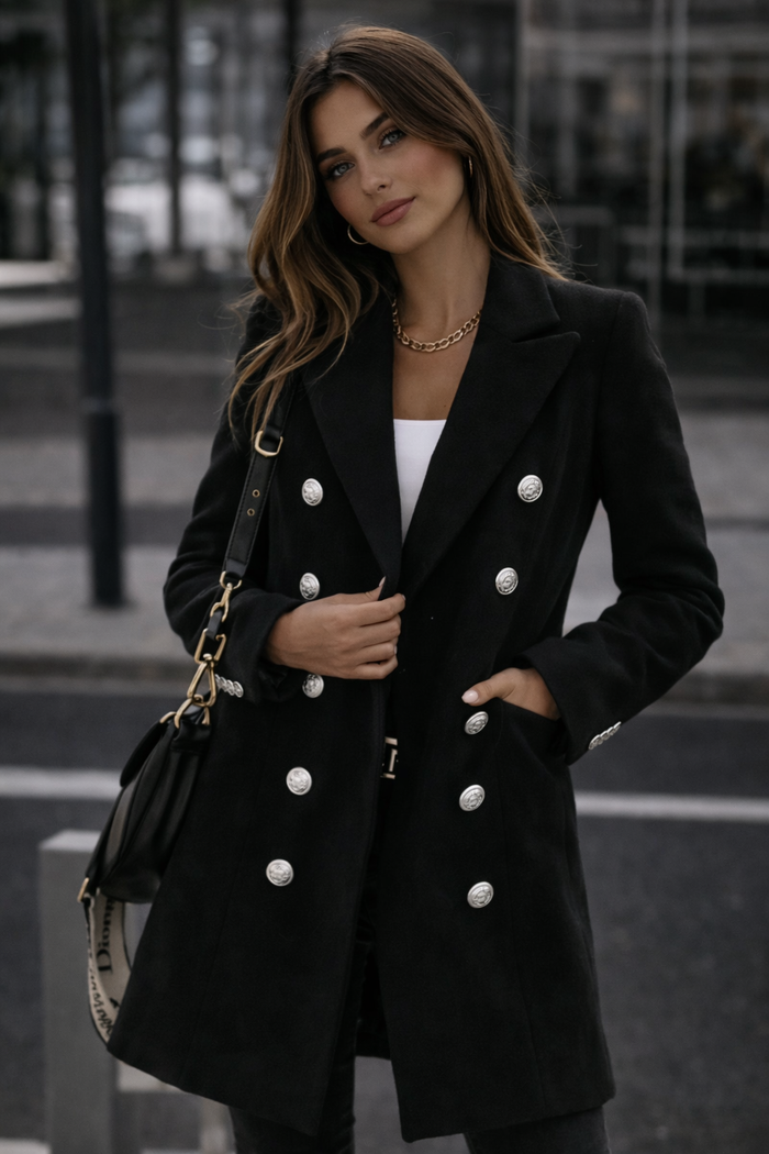 Abrigo de lana para mujer – Estilo coreano elegante | Kprichic