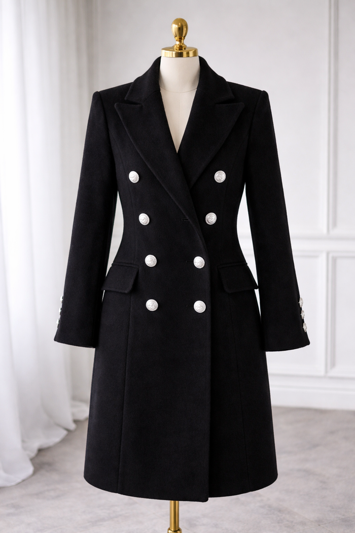 Abrigo de lana para mujer – Estilo coreano elegante | Kprichic