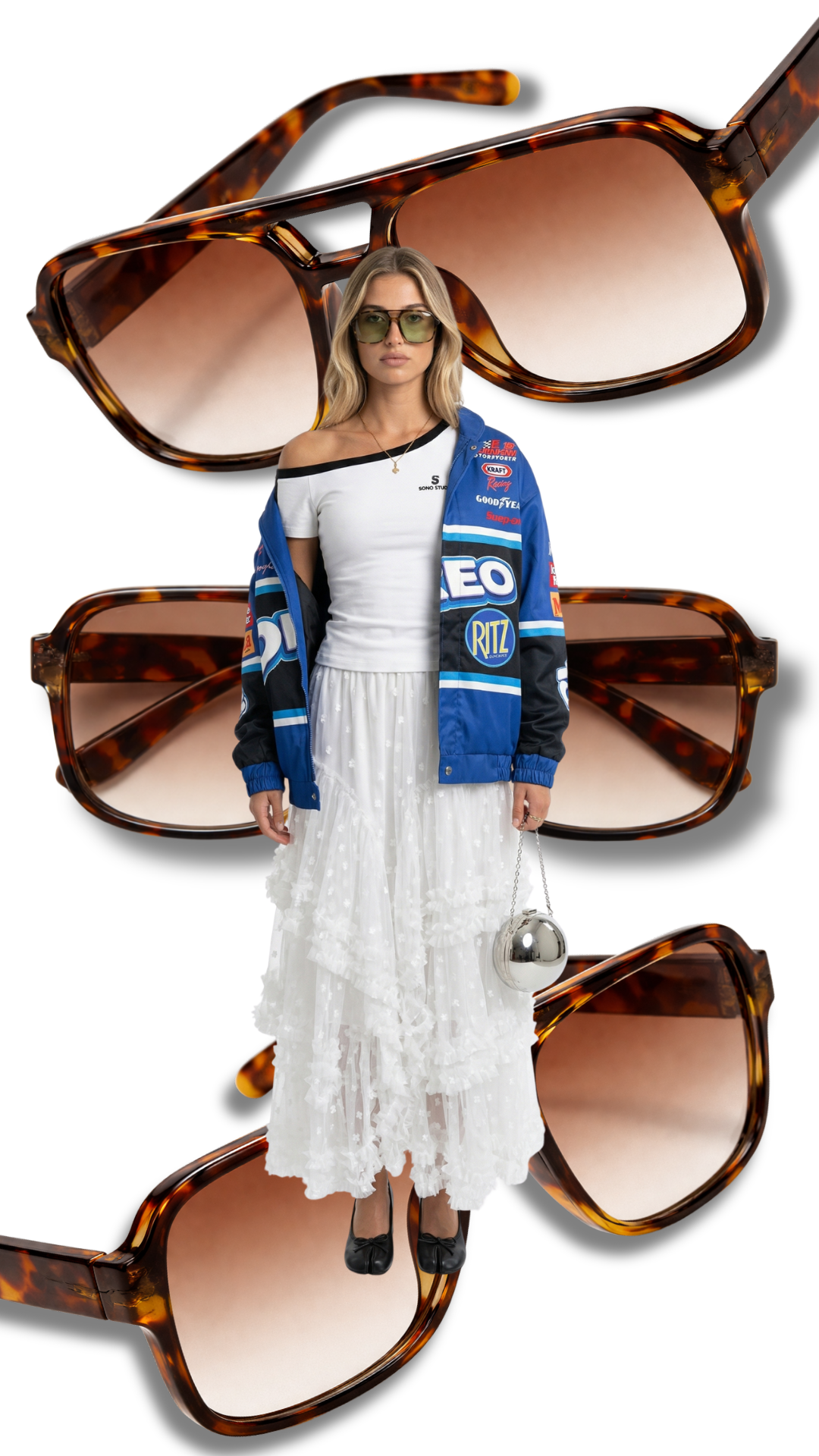 Gafas Monaco Oversize – Diseño aviador cuadrado con doble puente | Kprichic