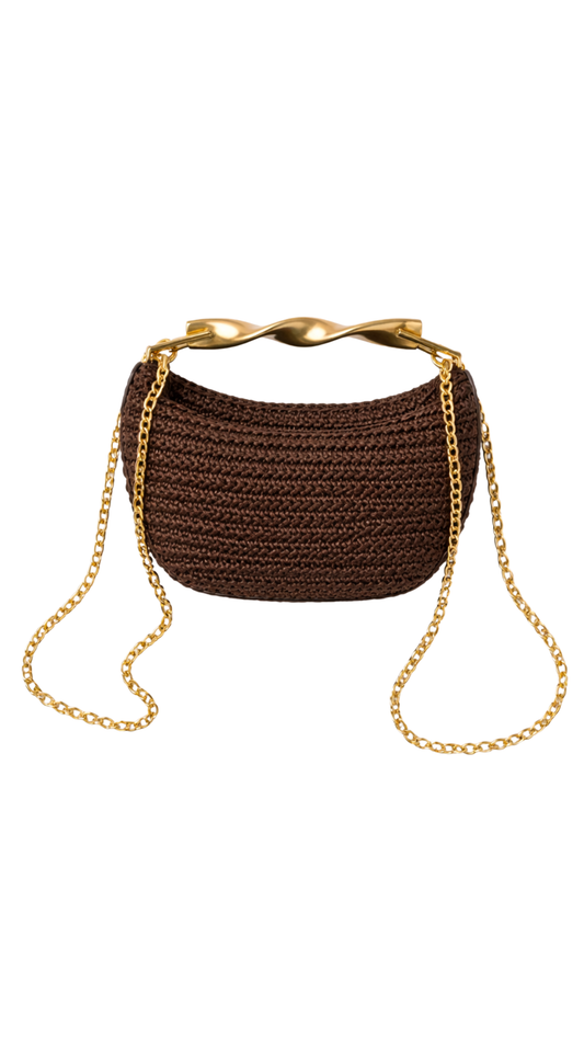 Bolso Capri – Diseño de paja media luna veraniego | Kprichic