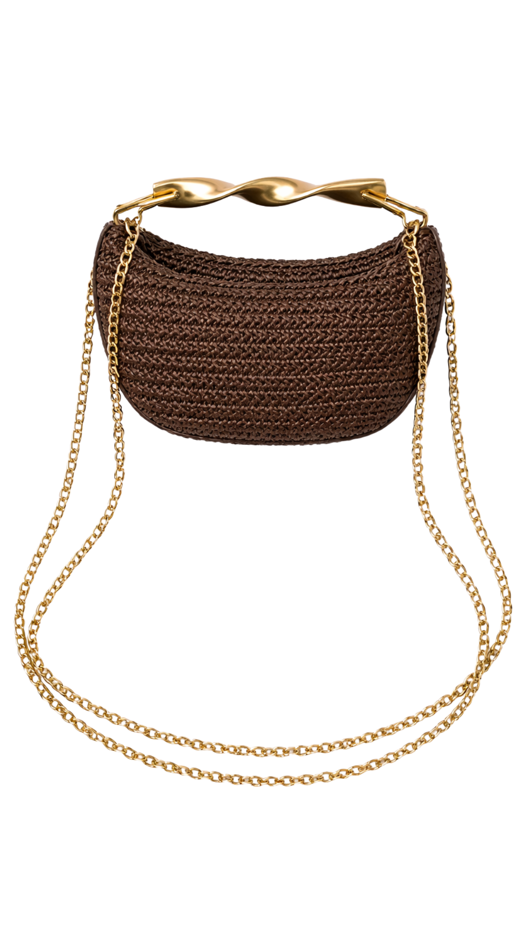 Bolso Capri – Diseño de paja media luna veraniego | Kprichic