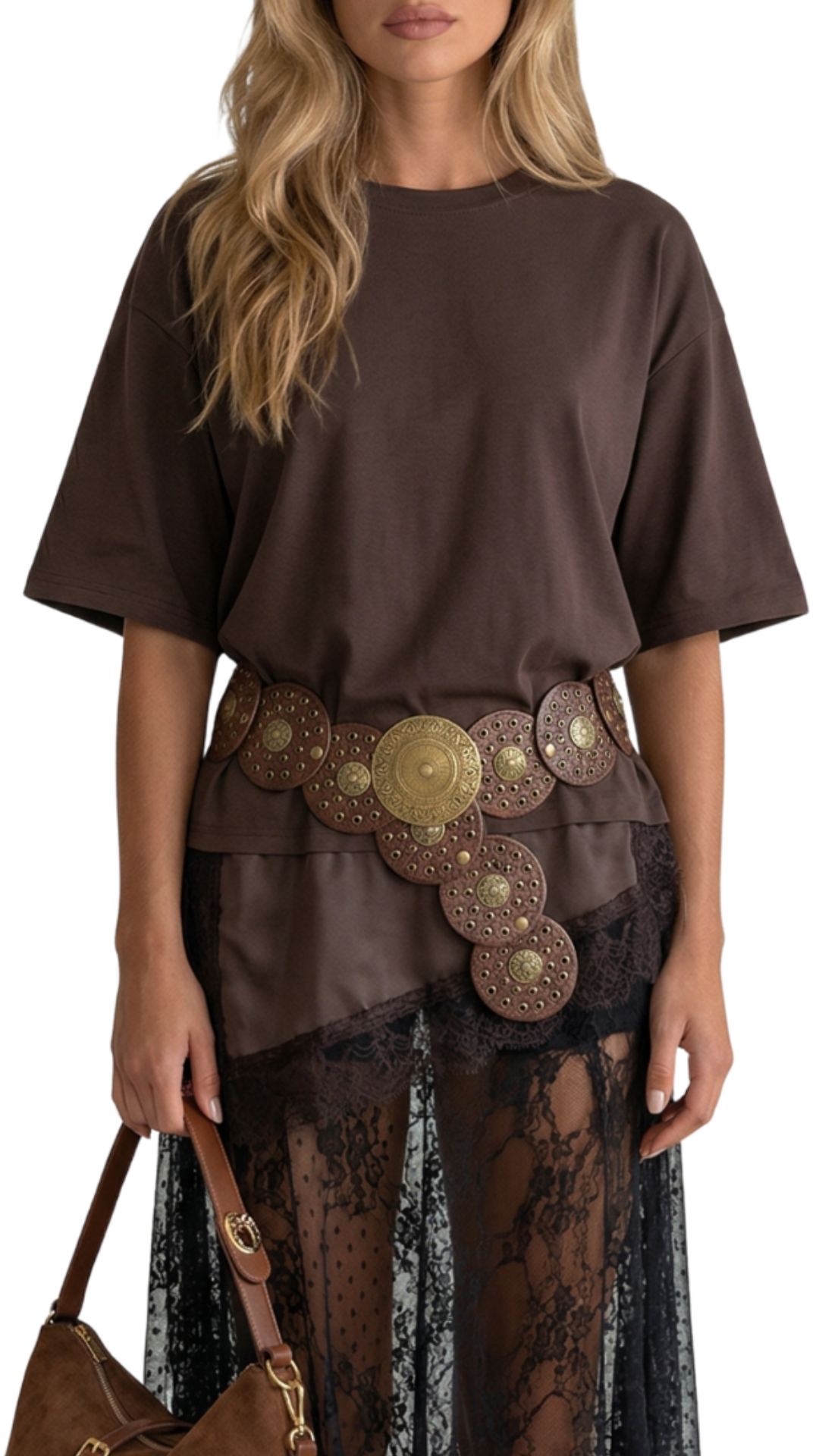Camiseta Siena de encaje asimétrico – Ajuste slim y estilo elegante | Kprichic