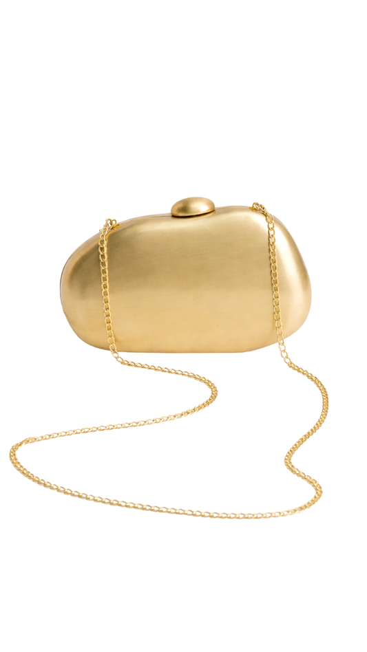 Bolso Shell Mirage dorado – Clutch efecto espejo para eventos | Kprichic