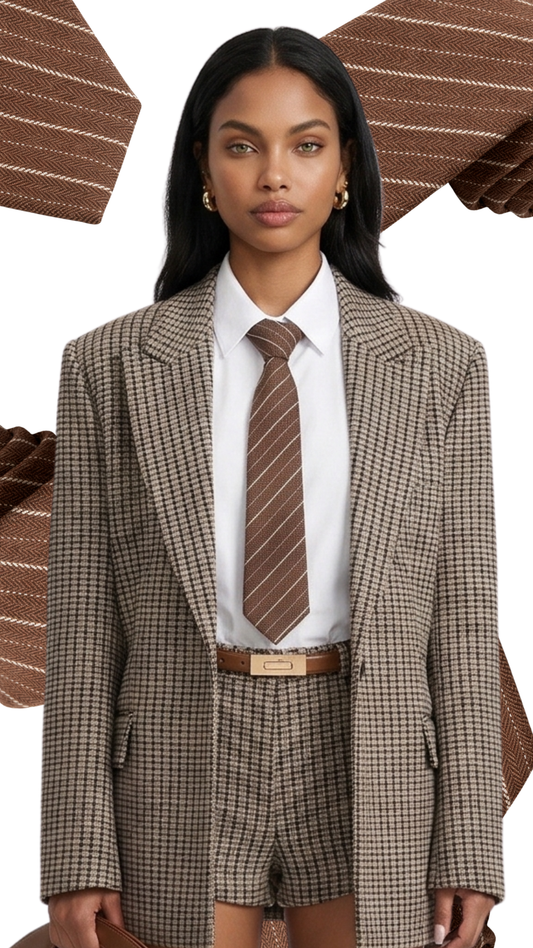 Corbata Oxford – Diseño slim a rayas con estilo elegante | Kprichic